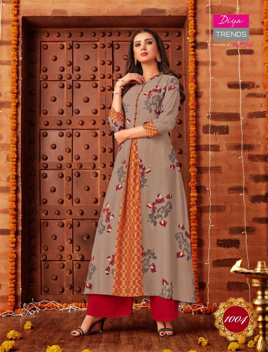 Galleria's Vol-1 Diya Trends Rayon Embroidery Print Kurtis Galleria's Vol-1 Diya Trends Rayon Embroidery Print Kurtis